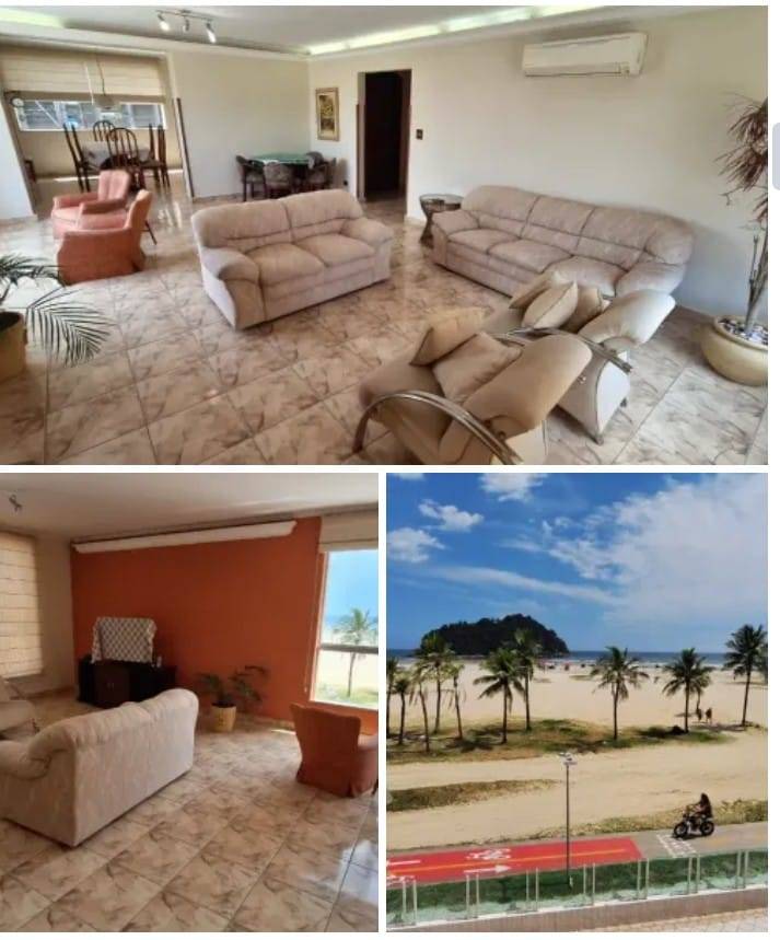 SANTOS - JOSÉ MENINO - PÉ NA AREIA - AU 180m² - 3 DORMS. - 2 VAGAS