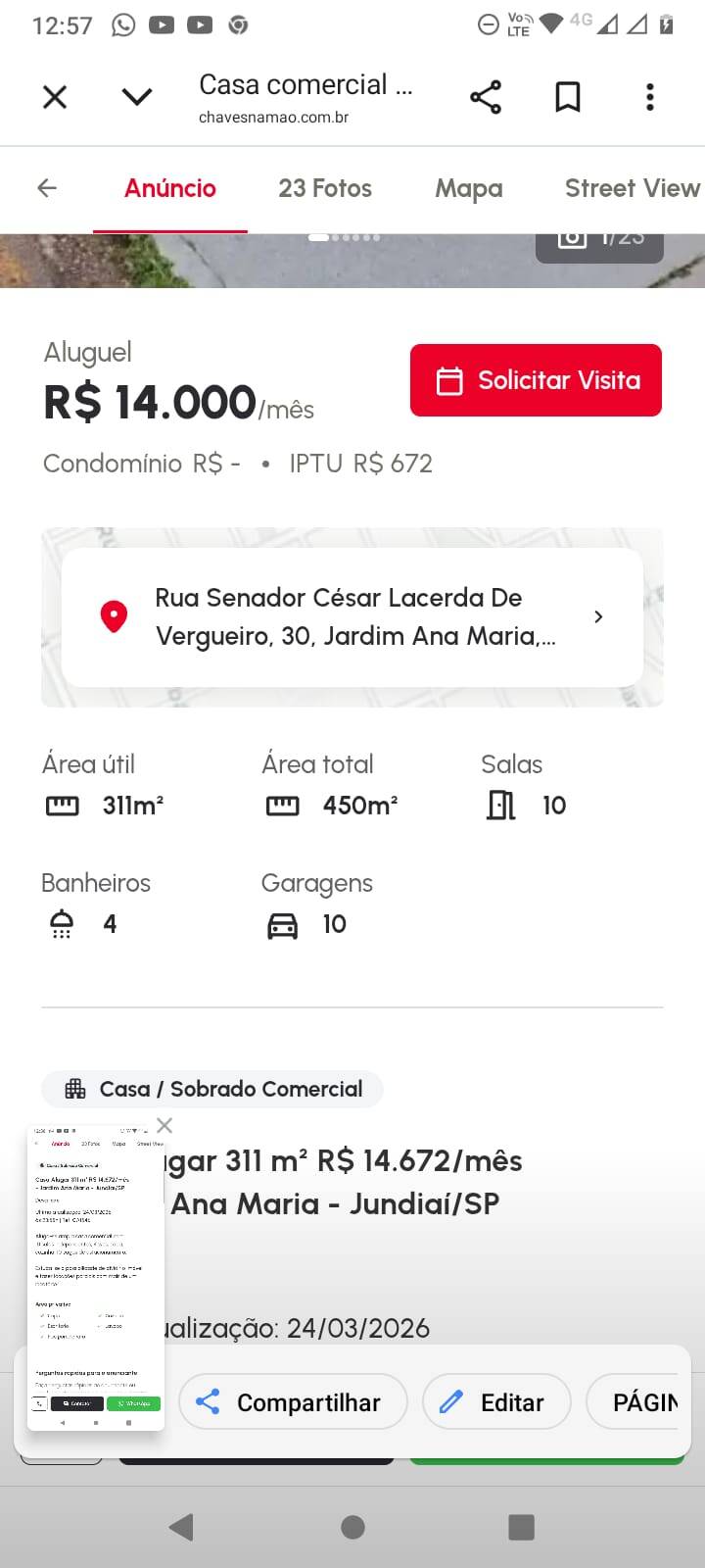 JARIDM ANA MARIA - AT 450m² - AC 311m² - 10 SALAS - 10 VAGAS