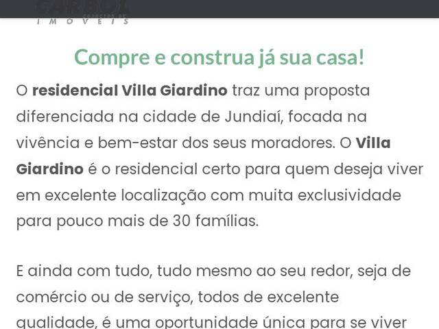 Terreno em condomínio para Venda em Jundiaí - 2